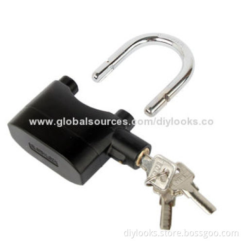 Stainless Steel 70dB Alarm Security Lock (Black)